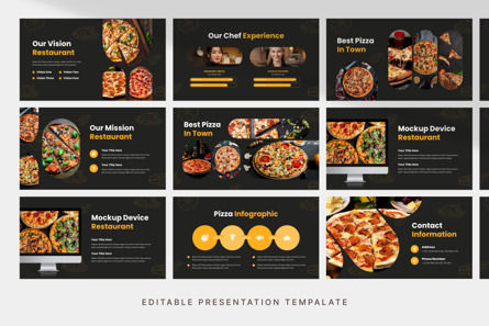 Pizza Restaurant - PowerPoint Template, 幻灯片 3, 13982, 商业 — PoweredTemplate.com