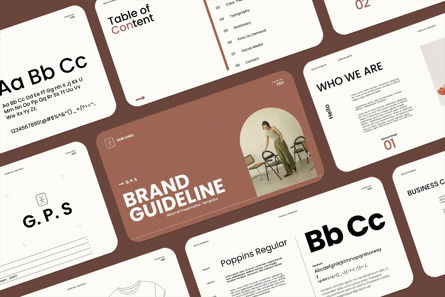 Brand Guideline Presentation Template, Tema do Google Slides, 13983, Negócios — PoweredTemplate.com