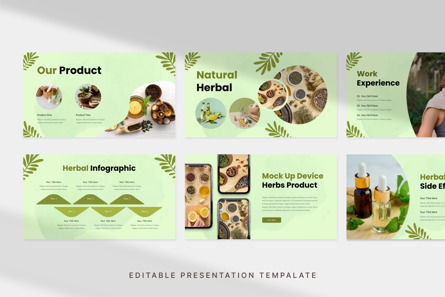 Natural Herbs Product - PowerPoint Template, Slide 2, 13989, Lavoro — PoweredTemplate.com