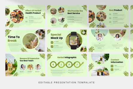Natural Herbs Product - PowerPoint Template, Slide 3, 13989, Lavoro — PoweredTemplate.com
