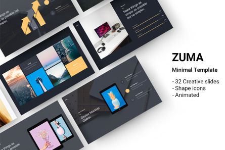 ZUMA - Minimal Creative Template PPTX, PowerPoint模板, 13995, 商业 — PoweredTemplate.com