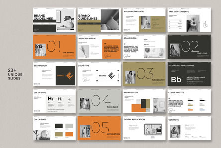 Brand Guidelines Presentation Template, Diapositiva 8, 13999, Negocios — PoweredTemplate.com