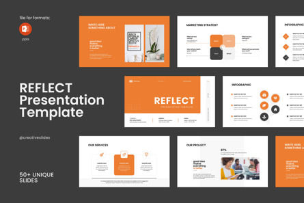Reflect PowerPoint Presentation Template, PowerPoint Template, 14002, Business — PoweredTemplate.com