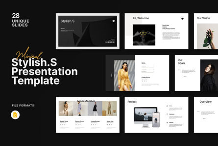 Stylish S Presentation Template, Tema de Google Slides, 14006, Negocios — PoweredTemplate.com
