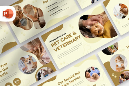Pet Care and Veterinary - PowerPoint Template, PowerPoint-sjabloon, 14019, Dieren en Huisdieren — PoweredTemplate.com