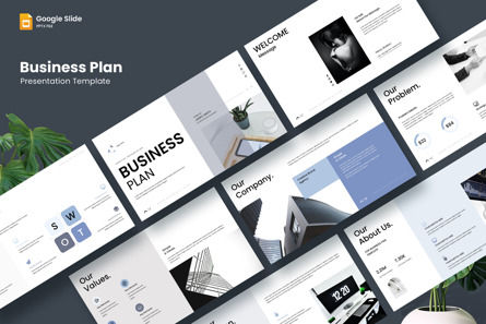 Business Plan Google Slide Template, Googleスライドのテーマ, 14027, ビジネス — PoweredTemplate.com