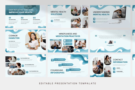 Mental Health Counseling - PowerPoint Template, Diapositive 3, 14028, Business — PoweredTemplate.com