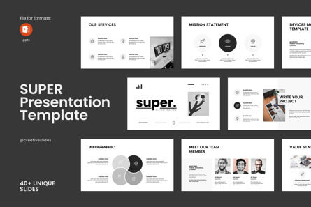 Super PowerPoint Presentation Template, PowerPoint Template, 14032, Business — PoweredTemplate.com