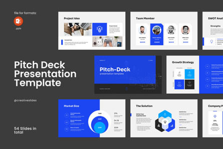 Pitch Deck PowerPoint Template, PowerPoint-sjabloon, 14037, Bedrijf — PoweredTemplate.com
