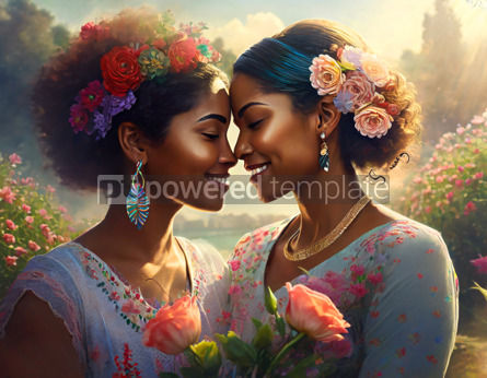 Bellezza e moda: A Beautiful Girl Background Template #50089 Immagine AI