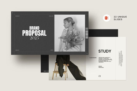 Brand Proposal PowerPoint Template, 파워 포인트 템플릿, 14041, 비즈니스 — PoweredTemplate.com