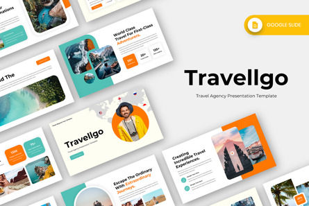 Travellgo - Travel Agency Google Slide Template, Google Presentaties-thema, 14049, Vakantie/Speciale Gelegenheden — PoweredTemplate.com