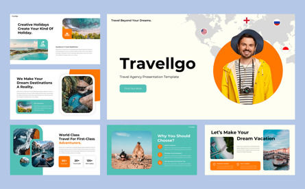 Travellgo - Travel Agency Google Slide Template, Diapositiva 2, 14049, Vacaciones/ Ocasiones especiales — PoweredTemplate.com