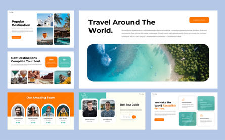 Travellgo - Travel Agency Google Slide Template, Diapositiva 3, 14049, Vacaciones/ Ocasiones especiales — PoweredTemplate.com