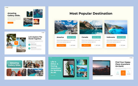 Travellgo - Travel Agency Google Slide Template, Diapositive 5, 14049, Fêtes / Grandes occasions — PoweredTemplate.com
