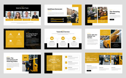 Taxius - Taxi Service PowerPoint Template, スライド 3, 14050, ビジネス — PoweredTemplate.com