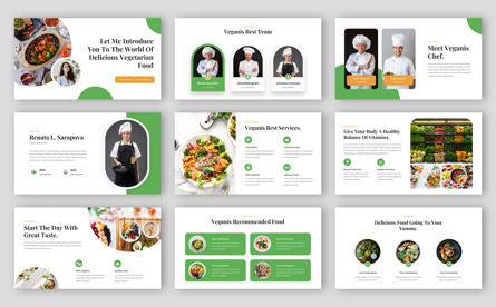 Veganis - Vegetarian Food Keynote Template, Diapositive 3, 14051, Food & Beverage — PoweredTemplate.com