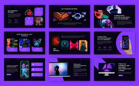 Vellago - Cyberpunk and Game Google Slide Template, Deslizar 4, 14057, Negócios — PoweredTemplate.com