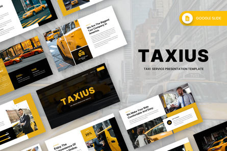 Taxius - Taxi Service Google Slide Template, Google 슬라이드 테마, 14059, 비즈니스 — PoweredTemplate.com