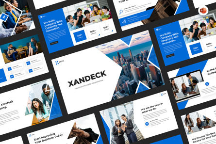 Xandeck - Pitch Deck PowerPoint Template, PowerPoint Template, 14061, Business — PoweredTemplate.com