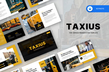 Taxius - Taxi Service Keynote Template, 苹果主题演讲模板, 14062, 商业 — PoweredTemplate.com