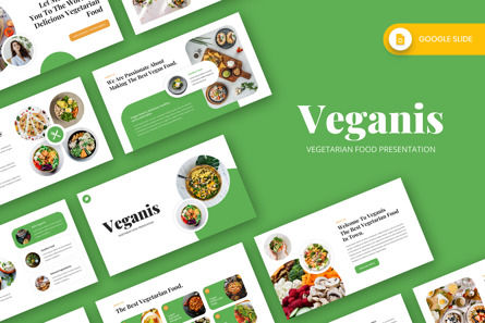 Veganis - Vegetarian Food Google Slide Template, 14063, Food & Beverage — PoweredTemplate.com