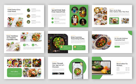 Veganis - Vegetarian Food Google Slide Template, Slide 4, 14063, Food & Beverage — PoweredTemplate.com