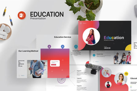 Education PowerPoint Template, PowerPoint模板, 14064, 商业 — PoweredTemplate.com