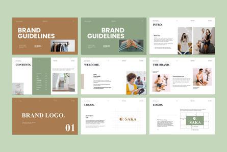Brand Guidelines PowerPoint Template, Diapositiva 5, 14067, Negocios — PoweredTemplate.com