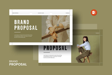 Brand Proposal PowerPoint Template, Modele PowerPoint, 14072, Business — PoweredTemplate.com