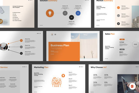 Business Plan Powerpoint Template, Plantilla de PowerPoint, 14074, Negocios — PoweredTemplate.com
