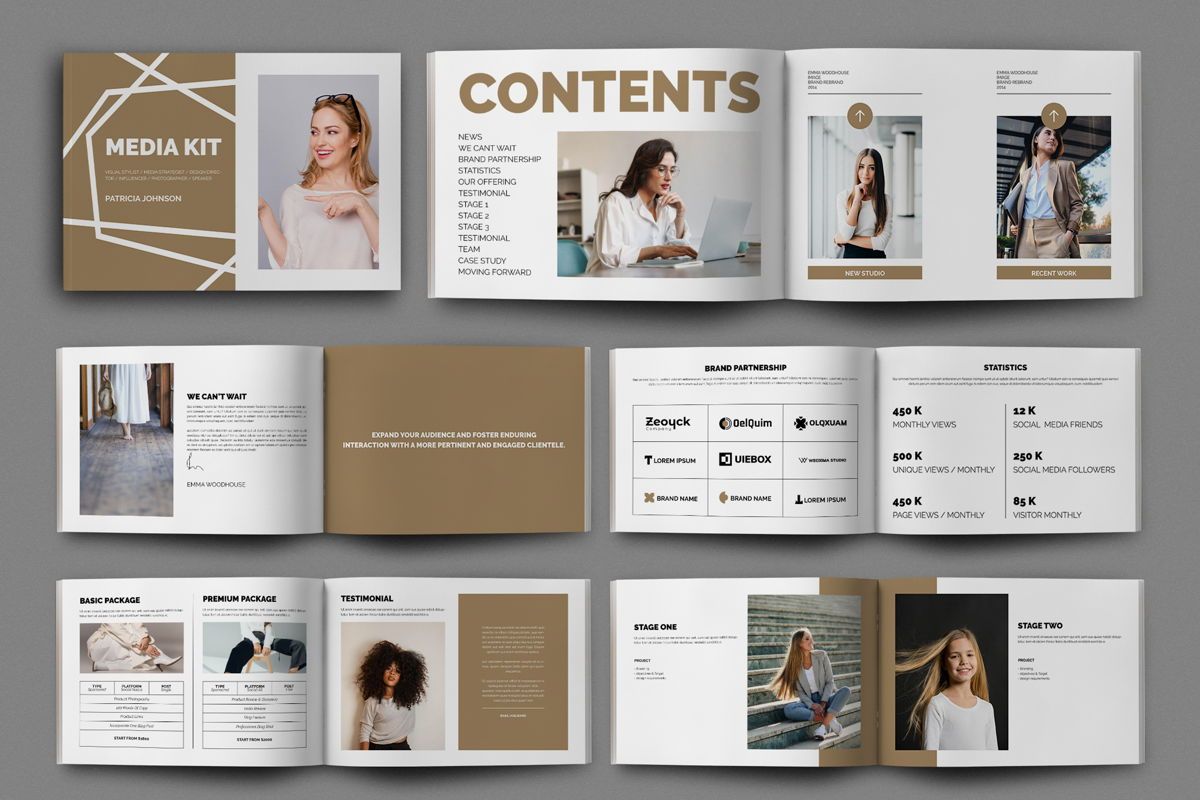 Fashion Media Kit Brochure Design Template | Brochure | MightyDesign ...