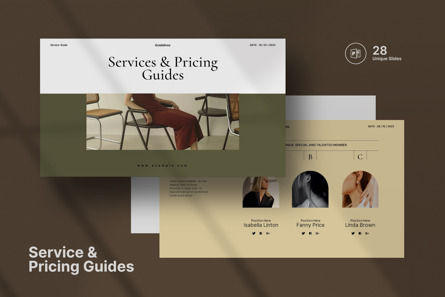 Service Pricing Guide Presentation, PowerPoint-Vorlage, 14086, Business — PoweredTemplate.com
