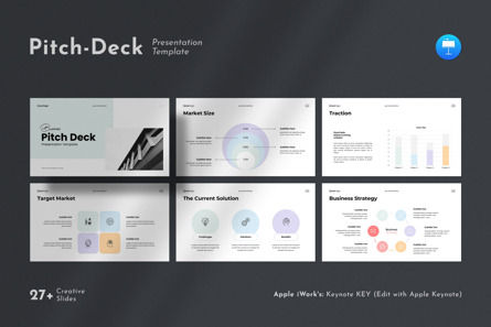 Pitch Deck Keynote Template, Apple Keynote 템플릿, 14108, 비즈니스 — PoweredTemplate.com