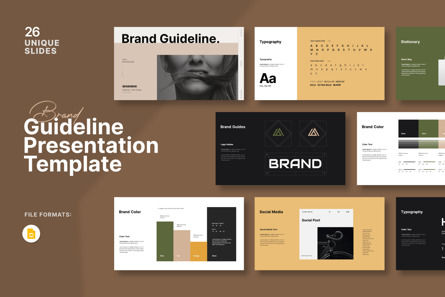 Brand Guideline Presentation, Tema de Google Slides, 14112, Negocios — PoweredTemplate.com