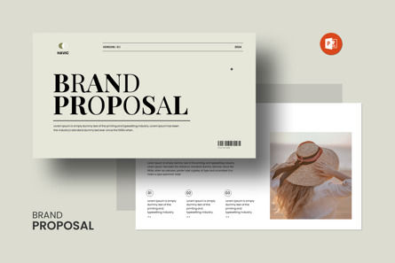 Brand Proposal PowerPoint Template, Modello PowerPoint, 14116, Lavoro — PoweredTemplate.com