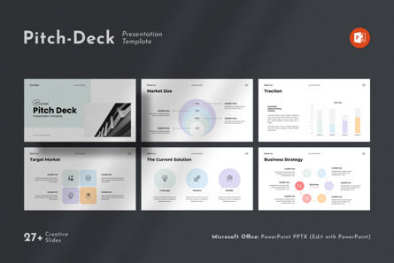 Pitch Deck PowerPoint Template, Modele PowerPoint, 14120, Business — PoweredTemplate.com