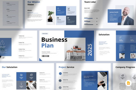 Business Plan Presentation Google Slides Template, Tema de Google Slides, 14127, Negocios — PoweredTemplate.com