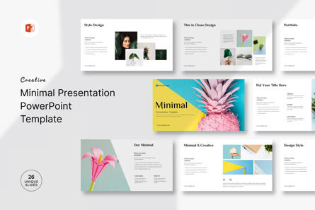 Minimal Presentation PowerPoint Template, Templat PowerPoint, 14128, Bisnis — PoweredTemplate.com