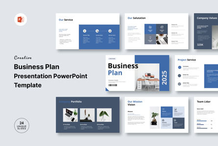 Business Plan Presentation PowerPoint Template, PowerPoint Template, 14129, Business — PoweredTemplate.com