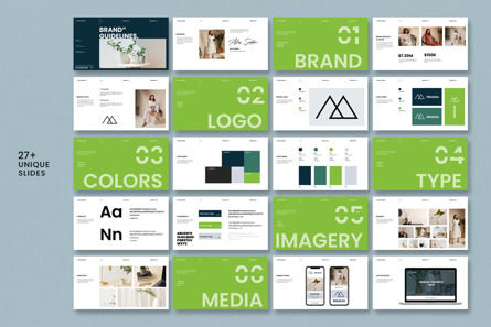 Brand Guidelines Google Slide Template, Deslizar 7, 14131, Negócios — PoweredTemplate.com