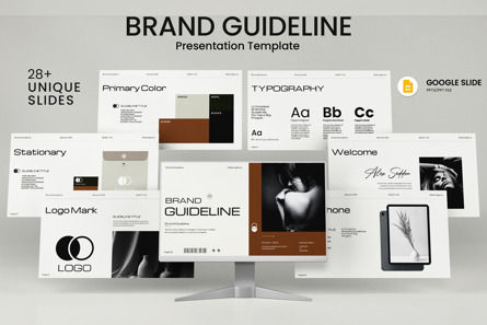 Brand Guidelines Google Slide Template, Googleスライドのテーマ, 14133, ビジネス — PoweredTemplate.com