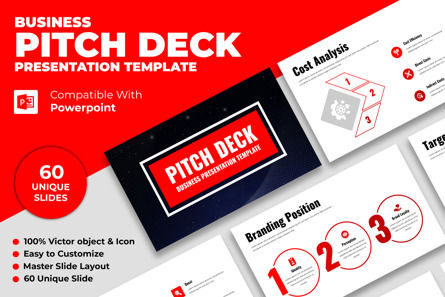 Business Pitch Deck Presentation, Plantilla de PowerPoint, 14140, Negocios — PoweredTemplate.com