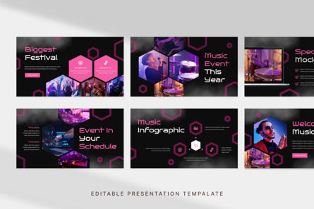 Music Event Organizer - PowerPoint Template, 幻灯片 2, 14141, Art & Entertainment — PoweredTemplate.com