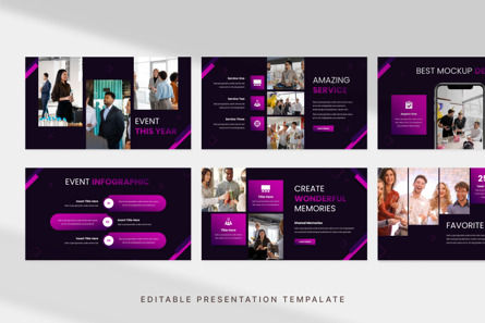 Creative Event Organizer - PowerPoint Template, Slide 2, 14147, Bisnis — PoweredTemplate.com