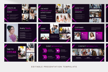 Creative Event Organizer - PowerPoint Template, Slide 3, 14147, Bisnis — PoweredTemplate.com