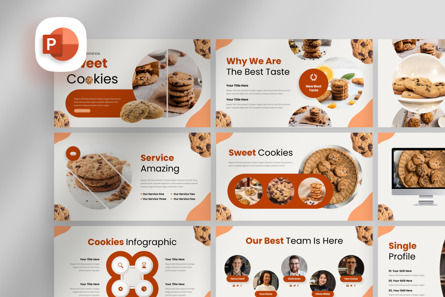 Tasty Cookies - PowerPoint Template, PowerPoint-sjabloon, 14151, Bedrijf — PoweredTemplate.com