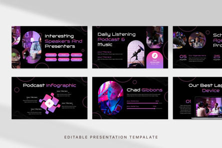 Podcast and Radio Station - PowerPoint Template, Dia 2, 14155, Art & Entertainment — PoweredTemplate.com