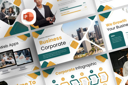 Business Corporate - PowerPoint Template, PowerPoint Template, 14156, Business — PoweredTemplate.com