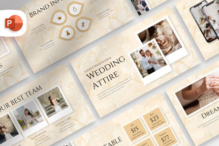 Luxury Wedding Attire - PowerPoint Template, PowerPoint-sjabloon, 14157, Bedrijf — PoweredTemplate.com